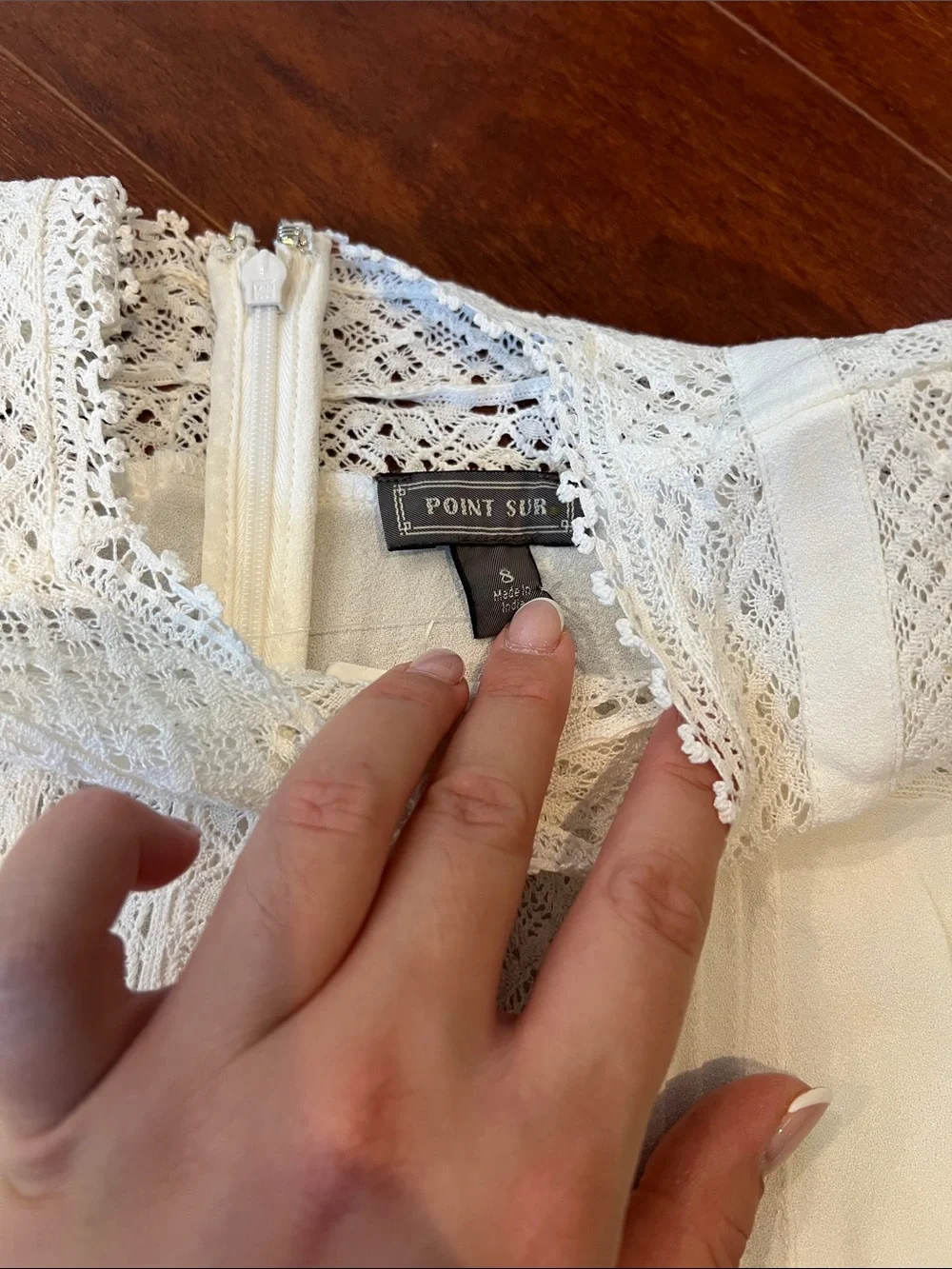 Point Sur White Lace Eyelet Top
